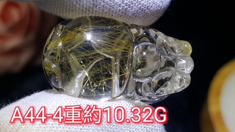 J90913A02-A44甜蜜水晶 天然鈦晶貔貅 多細絲 絲清透亮眼鈦晶 貔貅吊墜 擺件:圖片 6
