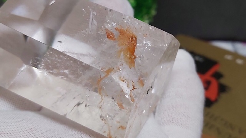 甜蜜水晶 K00101A5-2天然白水晶柱 紅兔毛共生 化解梁煞!寶貝 橫樑、壓樑等風水化煞 極品:圖片 6
