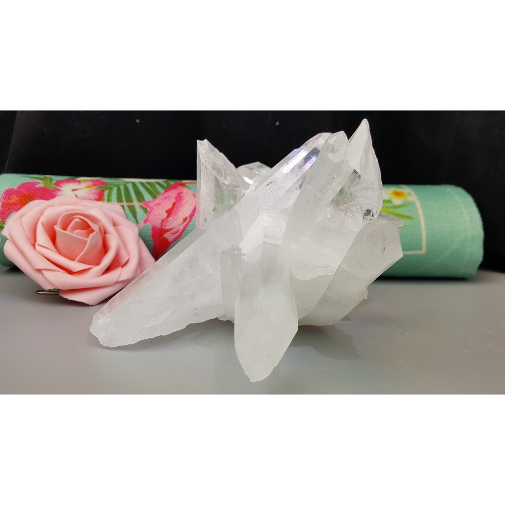 甜蜜水晶 J90401A01-17 天然白水晶簇骨幹 白皙清透晶透柱 白水晶 簇消磁淨化 充電 鎮宅 避邪 防輻射:圖片 2
