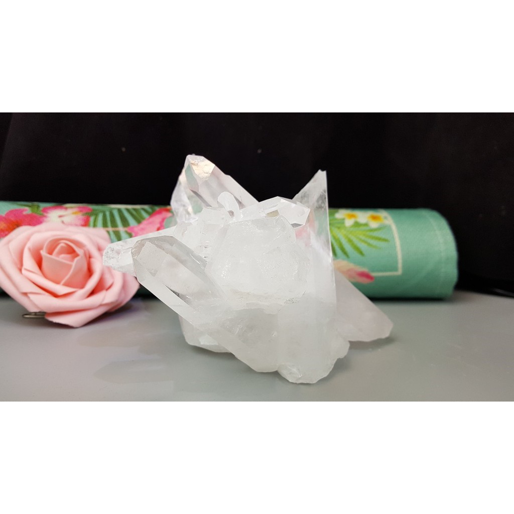 甜蜜水晶 J90401A01-17 天然白水晶簇骨幹 白皙清透晶透柱 白水晶 簇消磁淨化 充電 鎮宅 避邪 防輻射:圖片 4