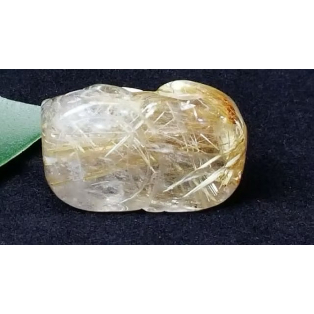 J1103B05-7 甜蜜水晶天然鈦晶貔貅 多絲 寬絲 版絲清透亮眼鈦晶 貔貅吊墜 擺件:圖片 2