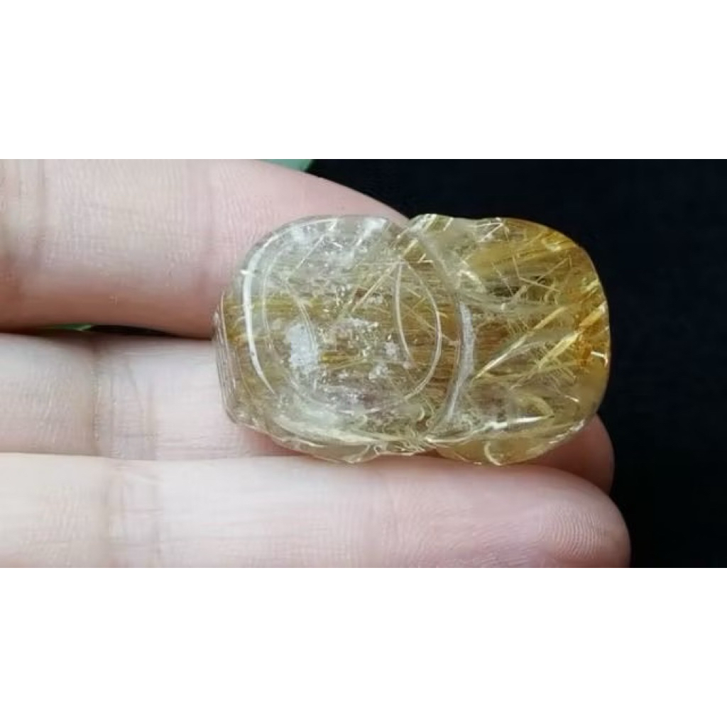J1103B05-7 甜蜜水晶天然鈦晶貔貅 多絲 寬絲 版絲清透亮眼鈦晶 貔貅吊墜 擺件:圖片 9