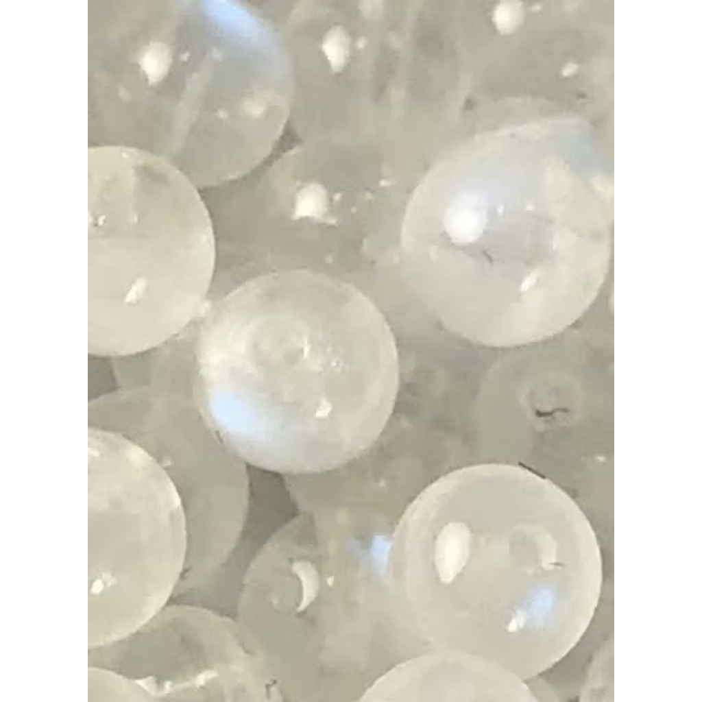 ♡甜蜜水晶♡J0324B01 diy水晶手作材料 月光石 ~天然冰透藍暈月光石4.5~5.5mm散珠:圖片 3