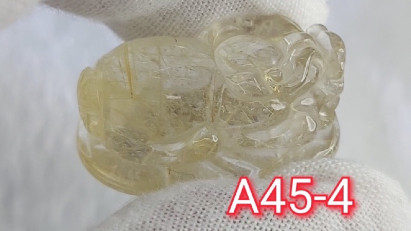 J90913A02-A45甜蜜水晶 天然鈦晶貔貅 多細絲 絲清透亮眼鈦晶 貔貅吊墜 擺件:圖片 7