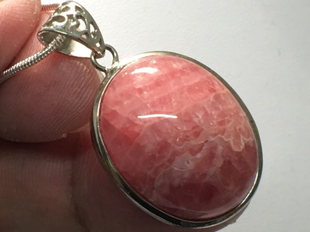 0430A17-1~2※甜蜜水晶 天然紅紋石S925銀包框吊墜項鍊吊墜(買就送細款銀鍊):圖片 3