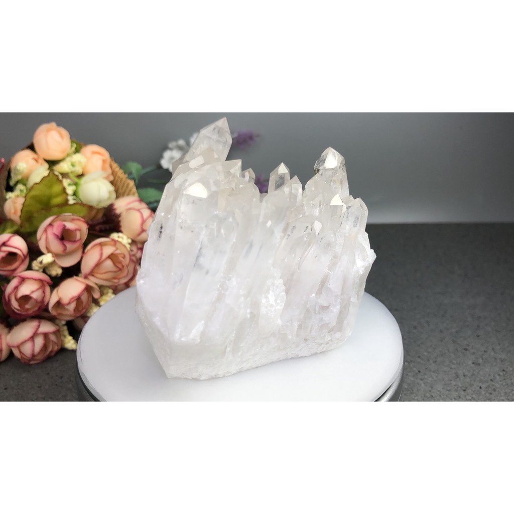 💐甜蜜水晶二館💐J0429B04-60天然白晶簇白水晶簇白皙清透晶透柱白水晶簇水晶消磁淨化充電鎮宅避邪 防輻射:圖片 6