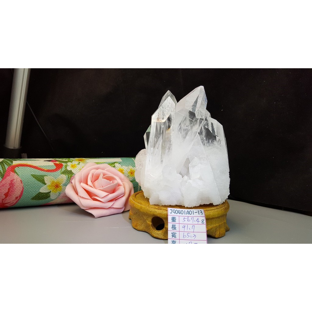 甜蜜水晶二館 J90401A01-13 天然白水晶簇骨幹 白皙清透晶透柱 白水晶簇消磁淨化充電鎮宅避邪 防輻射:圖片 6