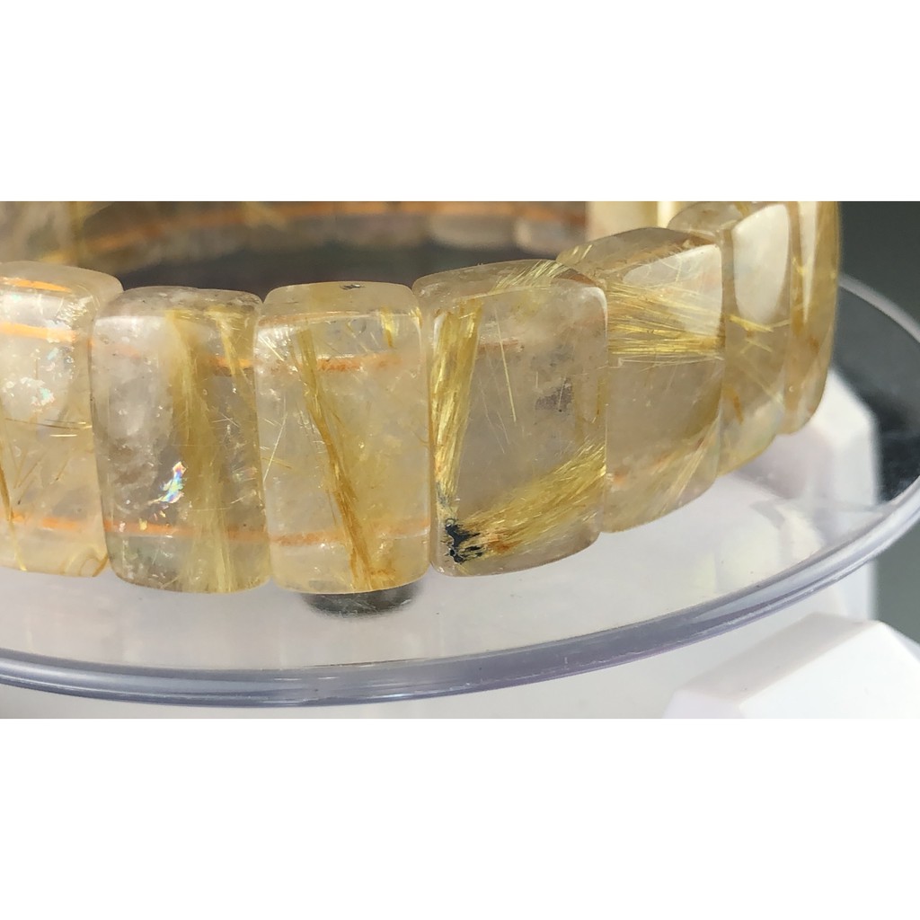 J0406B01-5♡甜蜜水晶二館♡天然鈦晶♀♂多絲寬絲版絲清透亮眼鈦晶手排細款男女版手鍊 能量更強:圖片 6