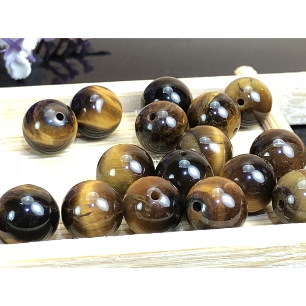 UC0613💐甜蜜水晶二館💐天然天然虎眼石手作材料~虎眼石10mm散珠 數量有限 售完止:圖片 2