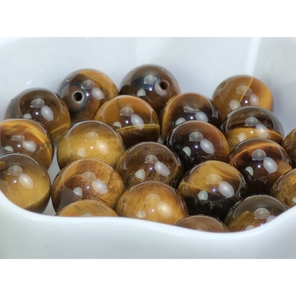 UC0613💐甜蜜水晶二館💐天然天然虎眼石手作材料~虎眼石10mm散珠 數量有限 售完止:圖片 3