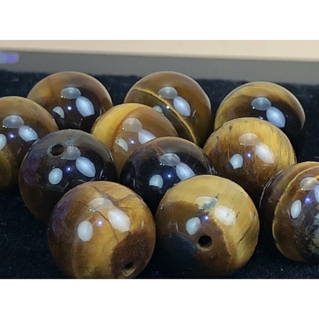 UC0613💐甜蜜水晶二館💐天然天然虎眼石手作材料~虎眼石10mm散珠 數量有限 售完止:圖片 5