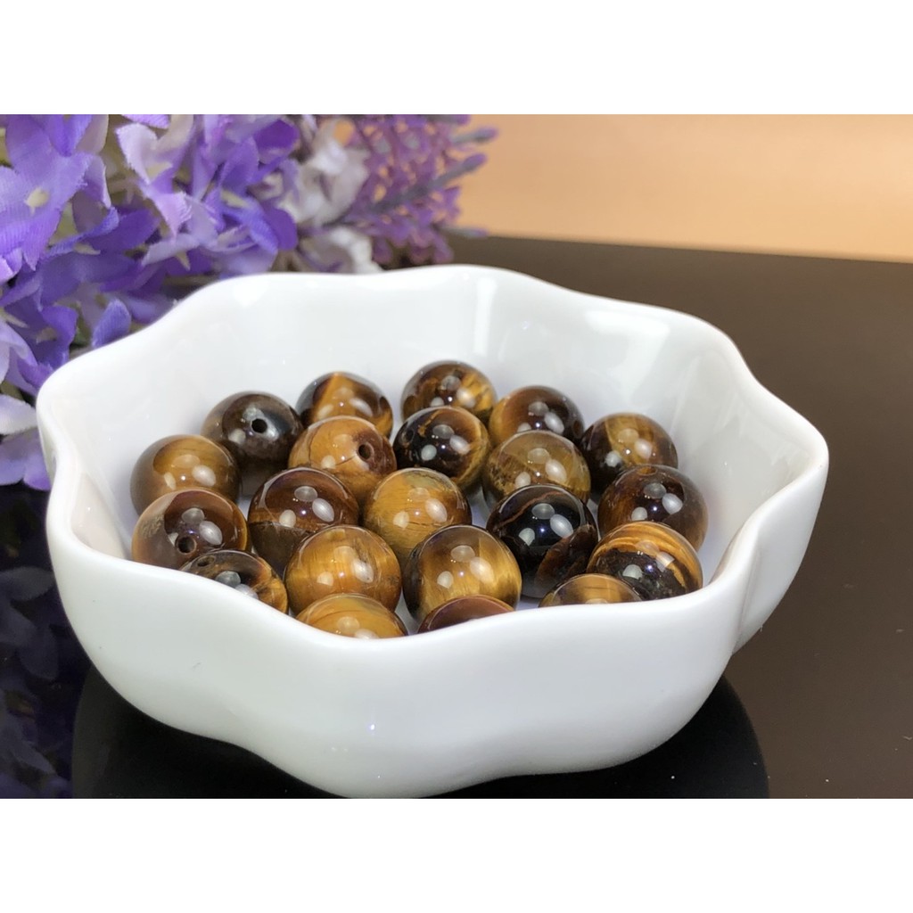 UC0613💐甜蜜水晶二館💐天然天然虎眼石手作材料~虎眼石10mm散珠 數量有限 售完止:圖片 6