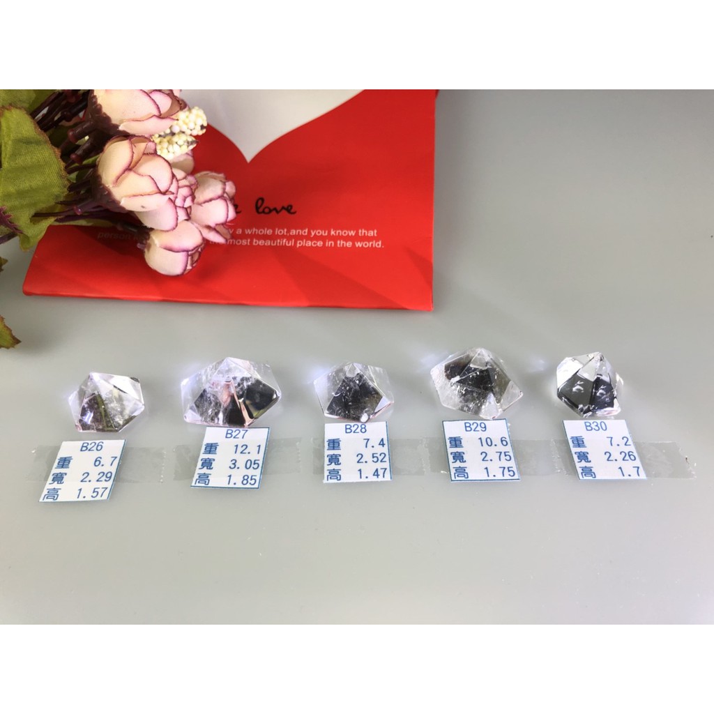 新貨入替。J0706B01-B21~B30 ♡甜蜜水晶二館♡天然清透白水晶金字塔型錐體白水晶數量有限售完止:圖片 6