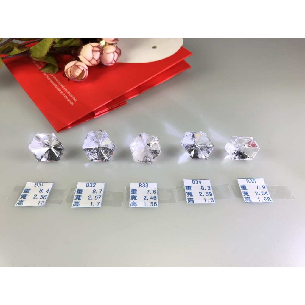 新貨入替。J0706B01-B31~B40 ♡甜蜜水晶二館♡天然清透白水晶金字塔型錐體白水晶數量有限售完止:圖片 2