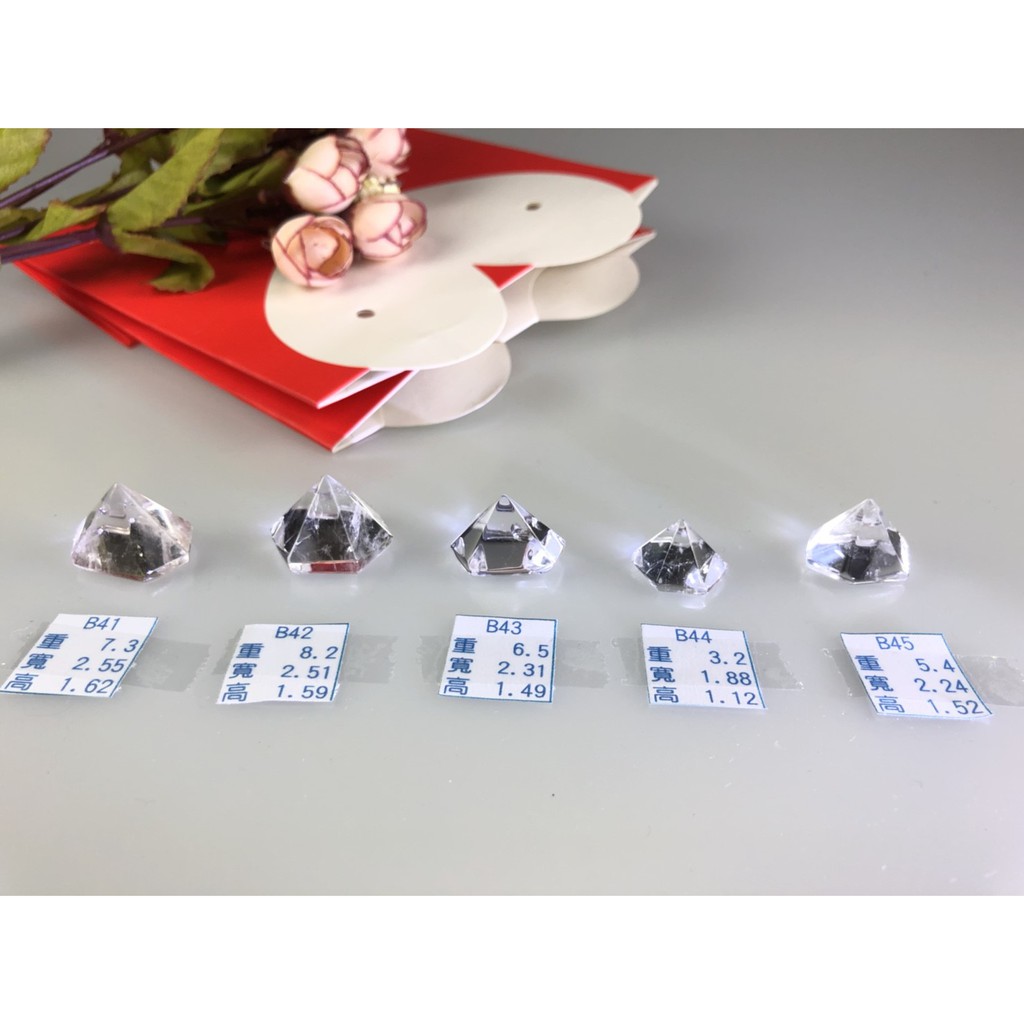 J0706B01-B41~B45 ♡甜蜜水晶二館♡天然清透白水晶金字塔型錐體白水晶數量有限售完止:圖片 2