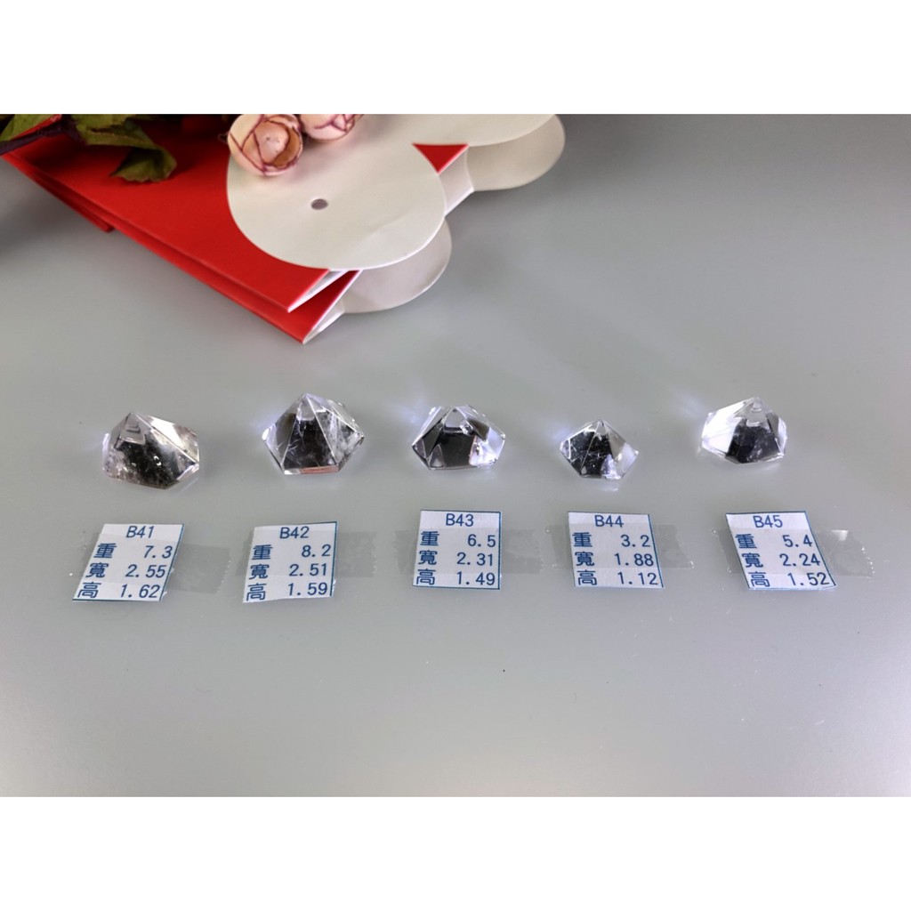 J0706B01-B41~B45 ♡甜蜜水晶二館♡天然清透白水晶金字塔型錐體白水晶數量有限售完止:圖片 4