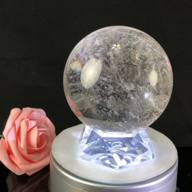 J0808B06※甜蜜水晶二館※天然白水晶球9CM大球白水晶白晶