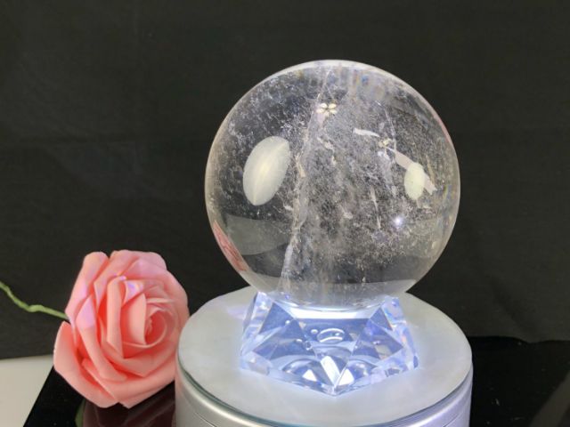 J0808B06※甜蜜水晶二館※天然白水晶球9CM大球白水晶白晶:圖片 2