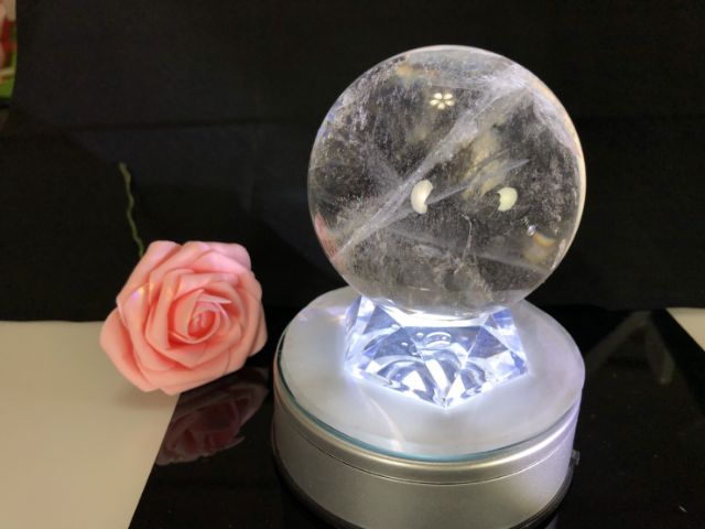 J0808B06※甜蜜水晶二館※天然白水晶球9CM大球白水晶白晶:圖片 4