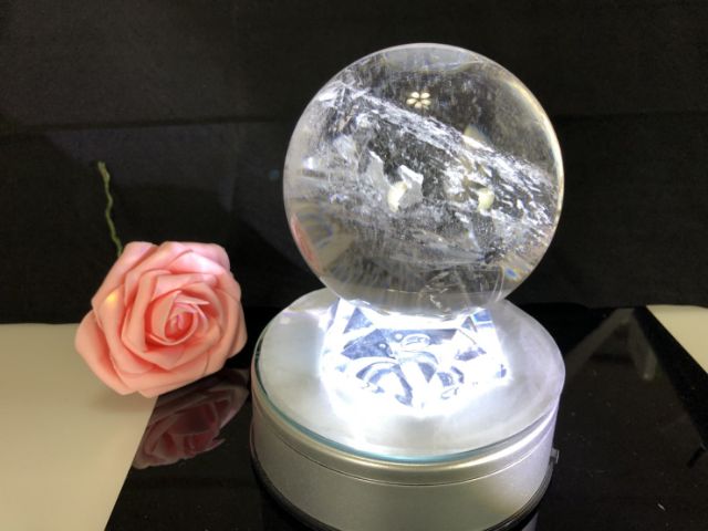 J0808B06※甜蜜水晶二館※天然白水晶球9CM大球白水晶白晶:圖片 5