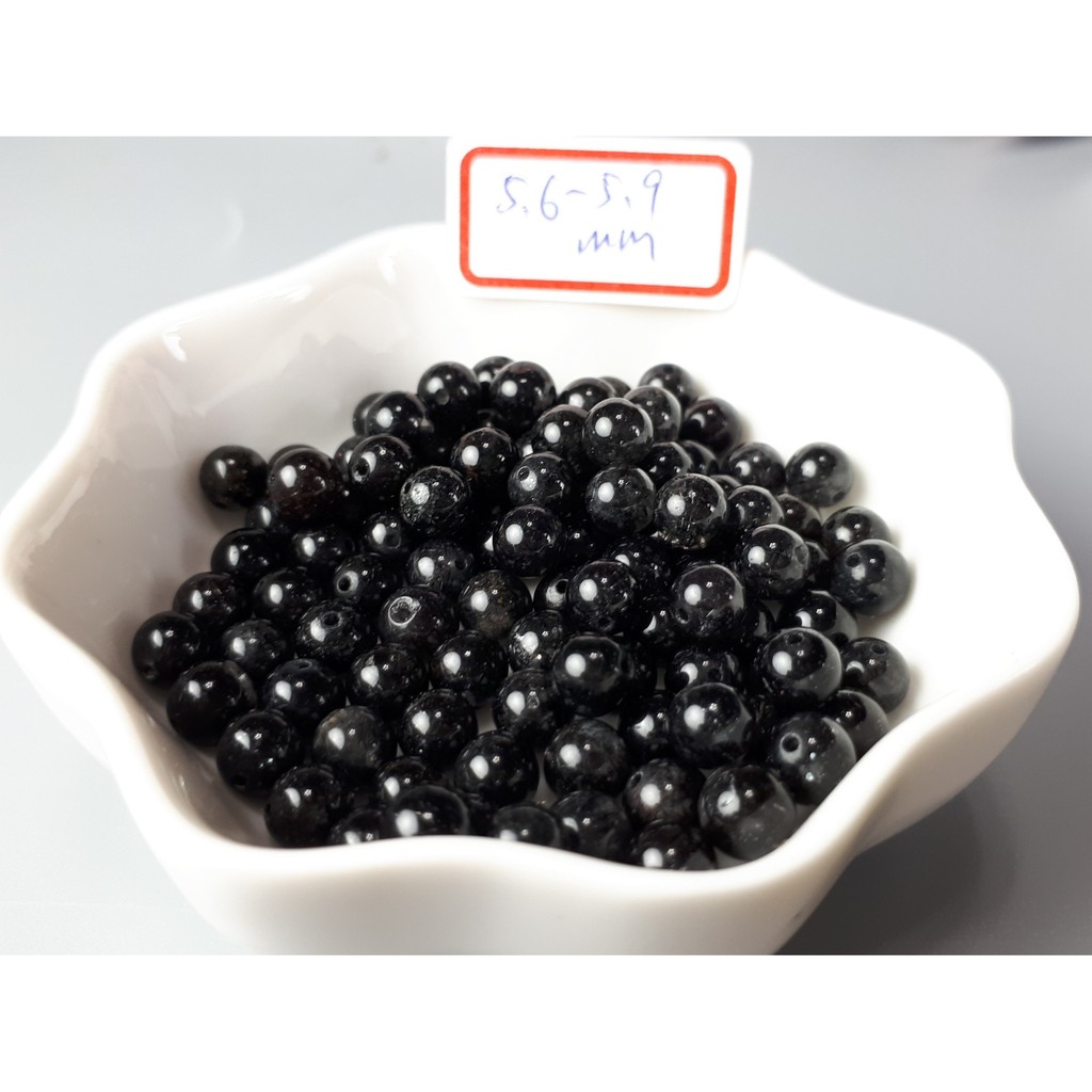 J0527B07 甜蜜水晶二館 黑碧璽 diy 黑髮晶 天然 滿黑髮絲碧4.3~5.9mm散珠 手作材料 滿絲碧璽