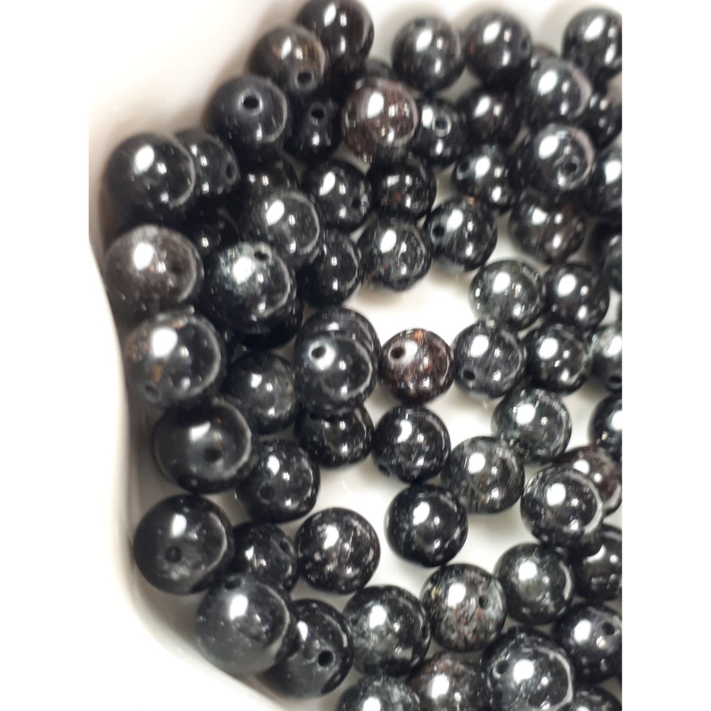 J0527B07 甜蜜水晶二館 黑碧璽 diy 黑髮晶 天然 滿黑髮絲碧4.3~5.9mm散珠 手作材料 滿絲碧璽:圖片 3