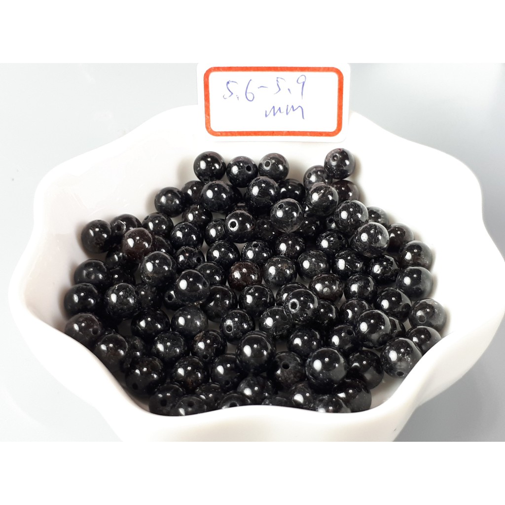 J0527B07 甜蜜水晶二館 黑碧璽 diy 黑髮晶 天然 滿黑髮絲碧4.3~5.9mm散珠 手作材料 滿絲碧璽:圖片 7