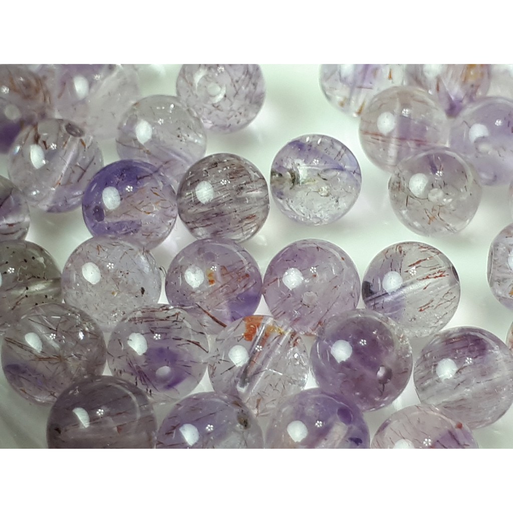 ♡J0324B02♡超七5.6~7.3mm散珠便宜出清★甜蜜水晶二館★手作材料~天然超七清透多礦多絲散珠♀三輪骨幹🌸:圖片 2
