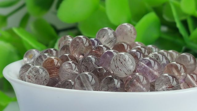 ♡J0324B02♡超七5.6~7.3mm散珠便宜出清★甜蜜水晶二館★手作材料~天然超七清透多礦多絲散珠♀三輪骨幹🌸:圖片 7