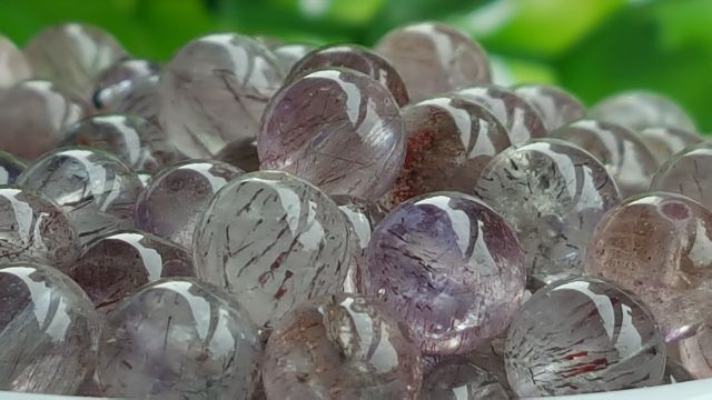 ♡J0324B02♡超七5.6~7.3mm散珠便宜出清★甜蜜水晶二館★手作材料~天然超七清透多礦多絲散珠♀三輪骨幹🌸:圖片 8