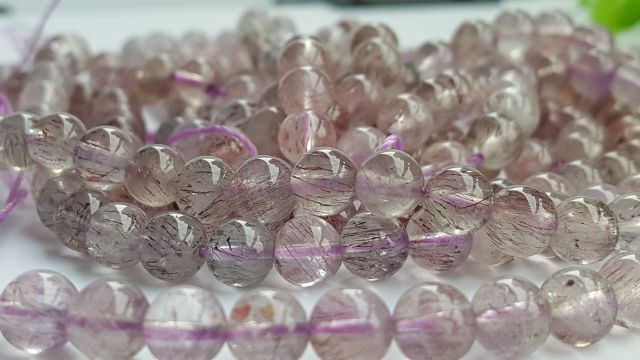 ♡J0324B02♡超七5.6~7.3mm散珠便宜出清★甜蜜水晶二館★手作材料~天然超七清透多礦多絲散珠♀三輪骨幹🌸:圖片 9