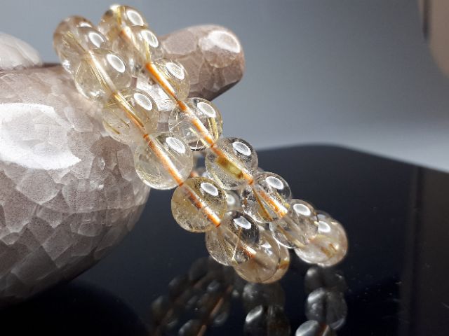 新春特價J0302B01-A9★甜蜜水晶二館★天然鈦晶 維納斯鈦晶 多絲細絲寬絲版絲清透亮眼鈦晶手鍊 女版9.0mm手鍊:圖片 4