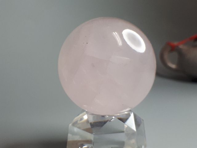 甜蜜水晶二館 J90106A02天然清透六芒星粉晶水晶球 粉晶 水晶球 六芒星 愛情能量更強:圖片 2