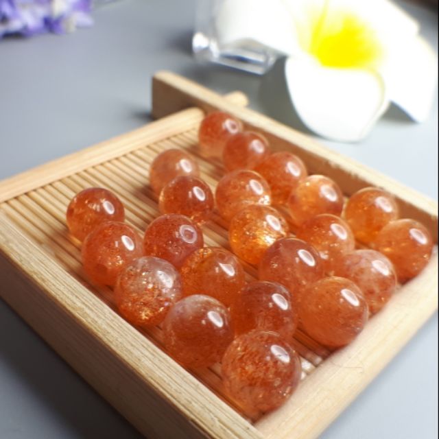 J0512B01黃金草莓太陽石貓眼水晶散珠。手作材料★甜蜜水晶二館★天然金草莓太陽石散珠 商品如圖 天然曠紋不喜勿標
