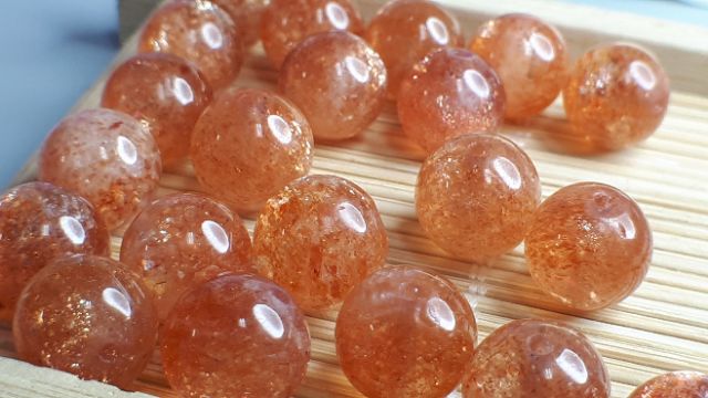 J0512B01黃金草莓太陽石貓眼水晶散珠。手作材料★甜蜜水晶二館★天然金草莓太陽石散珠 商品如圖 天然曠紋不喜勿標:圖片 4