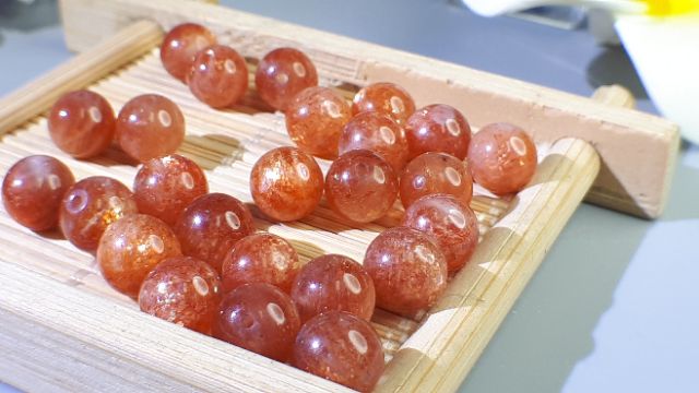 J0512B01黃金草莓太陽石貓眼水晶散珠。手作材料★甜蜜水晶二館★天然金草莓太陽石散珠 商品如圖 天然曠紋不喜勿標:圖片 5