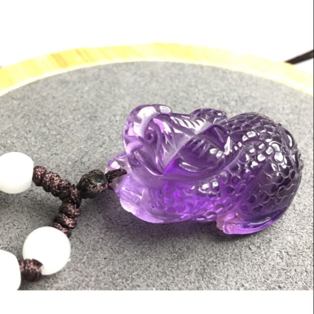 0325A05甜蜜水晶二館 天然紫水晶貔貅 商品如圖 貔貅項鍊 擺件 實品拍照 現貨