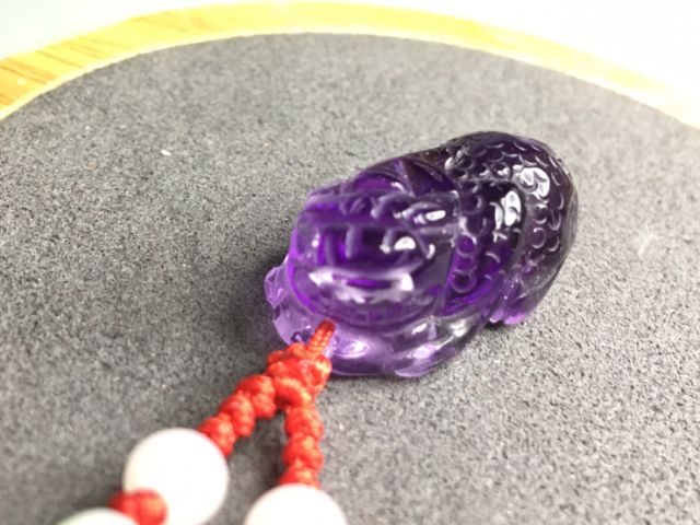 0325A05甜蜜水晶二館 天然紫水晶貔貅 商品如圖 貔貅項鍊 擺件 實品拍照 現貨:圖片 8