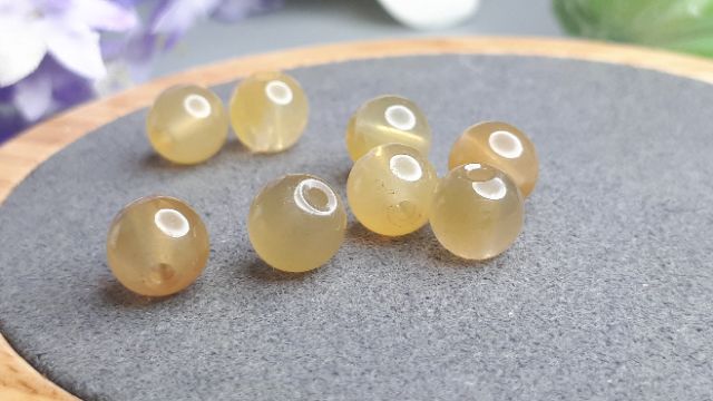 J1125B01-1甜蜜水晶二館。手作材料 天然黃兔毛水晶 7.2~7.4MM散珠:圖片 2