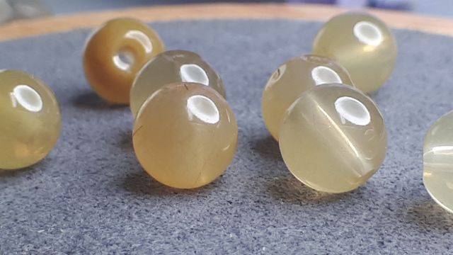 J1125B01-1甜蜜水晶二館。手作材料 天然黃兔毛水晶 7.2~7.4MM散珠:圖片 4