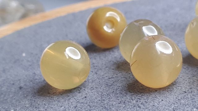 J1125B01-1甜蜜水晶二館。手作材料 天然黃兔毛水晶 7.2~7.4MM散珠:圖片 6