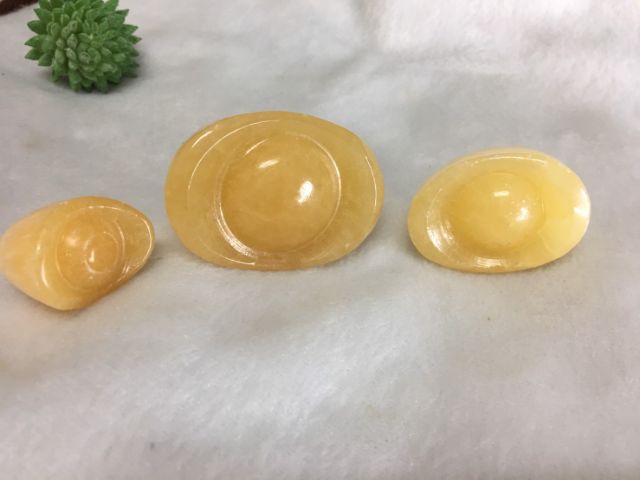 甜蜜水晶二館 天然黃玉元寶 招財聚人氣旺財 精美客廳辦公桌擺件大中小號元寶 招財聖石 聚財元寶 聚寶盆元寶 米黃玉:圖片 6