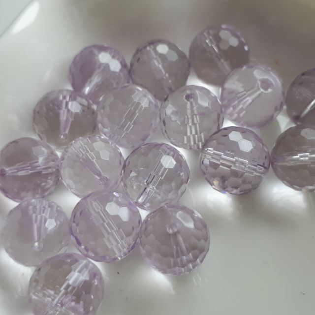 甜蜜水晶二館 天然鑽切紫水晶10MM散珠 手作材料 DIY手作手鍊材料配件 現貨 紫晶商品如圖UC0605A3