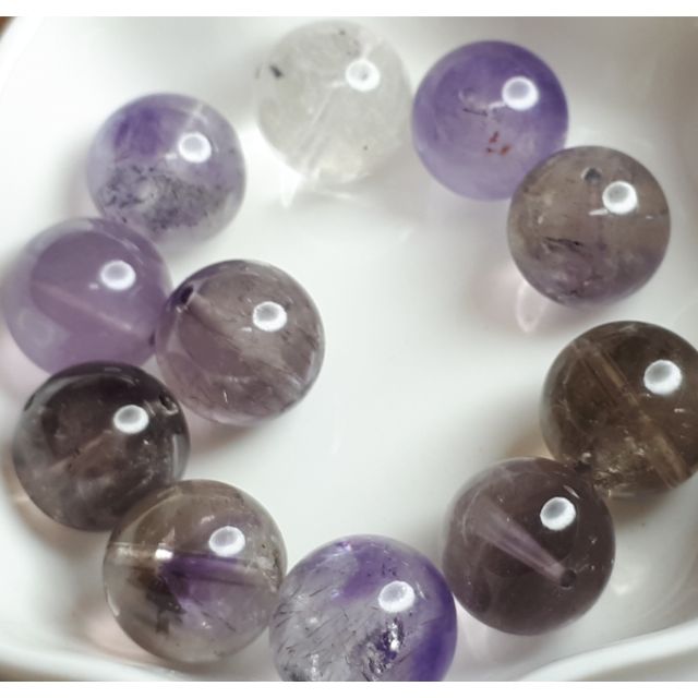 甜蜜水晶二館 0718A01-A1天然超七散珠 12咪超七散珠 手作材料 現貨 商品如圖