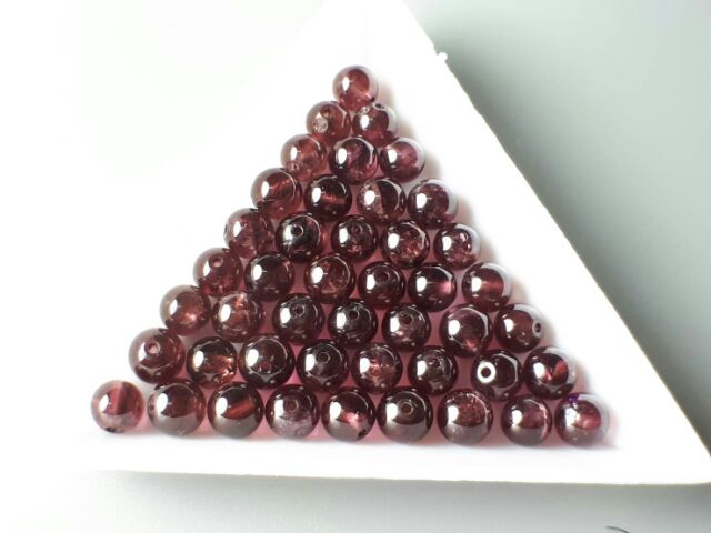 0414P06 diy 水晶♡甜蜜水晶二館♡手作材料~天然紫芽烏♡紅石榴石散珠♡0414P06:圖片 5