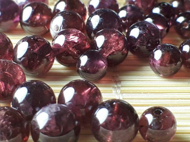 0414P06 diy 水晶♡甜蜜水晶二館♡手作材料~天然紫芽烏♡紅石榴石散珠♡0414P06:圖片 6
