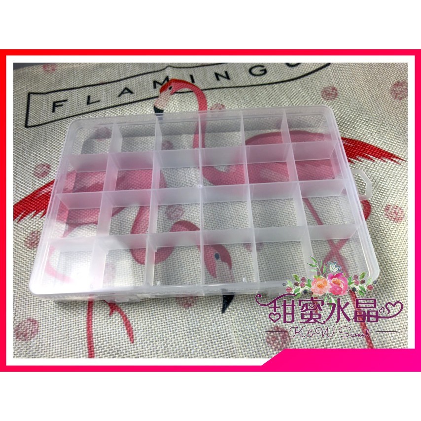 💐甜蜜水晶二館💐24格收納盒~固定透明收納盒串珠盒珠寶飾品整理盒耳環戒指盒首飾盒 容器 首飾收納塑膠盒:圖片 3