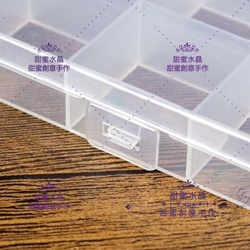 💐甜蜜水晶二館💐24格收納盒~固定透明收納盒串珠盒珠寶飾品整理盒耳環戒指盒首飾盒 容器 首飾收納塑膠盒:圖片 7