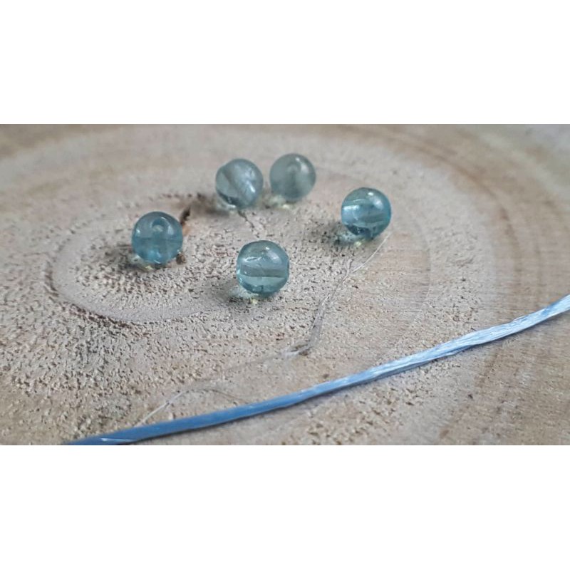 手作材料。DIY超級完美晶透 ★甜蜜水晶二館★天然藍磷灰石散珠3.8mm 晶透藍:圖片 2
