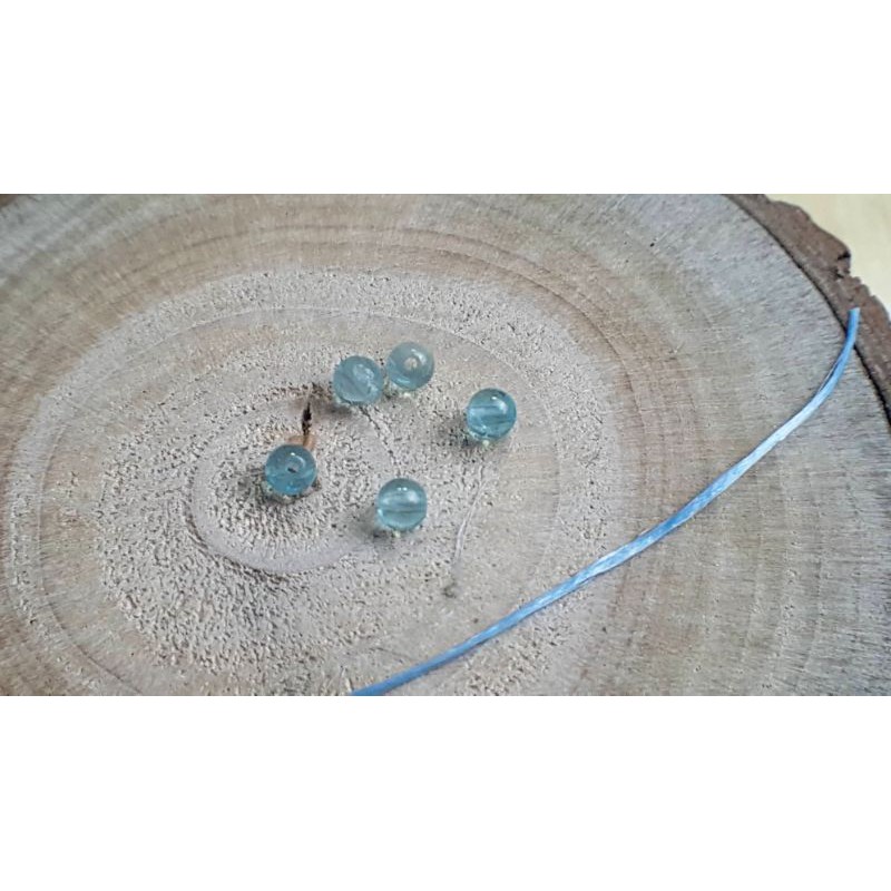 手作材料。DIY超級完美晶透 ★甜蜜水晶二館★天然藍磷灰石散珠3.8mm 晶透藍:圖片 3